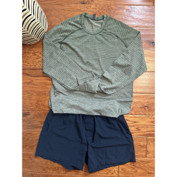 2 Pieces Lululemon Men Long sleeve Shirt N Short Bundle Size M - Picture 1 of 11
